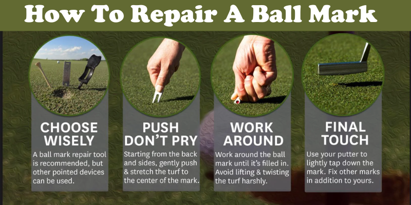 základní golfová etiketa a pravidla, jak opravit značku míče