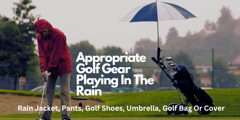 雨の中のゴルフ遊び