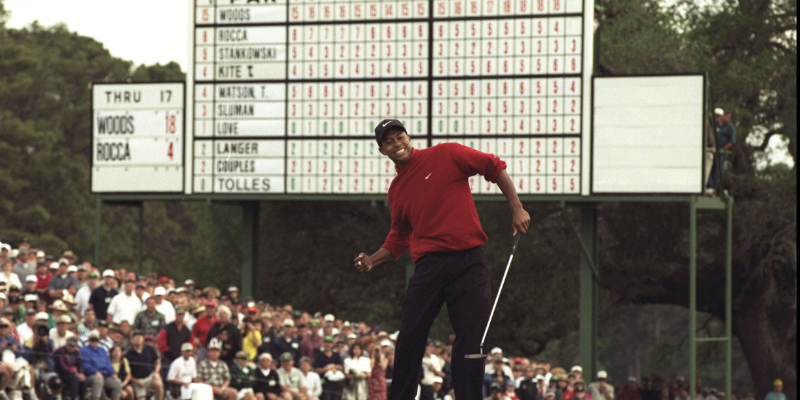 Tiger-Woods-1997-victory-at-The-Masters
